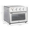 Silver Stainless Steel Convection Toaster Oven Kitchen Air Fryer