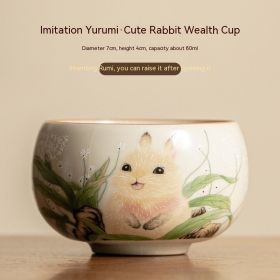 Mild Luxury Retro Ceramic Cup (Option: Adorable Rabbit Rich Cup)