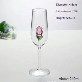 Rose Champagne Glass Simple Fashion Glass (Option: Color 8)