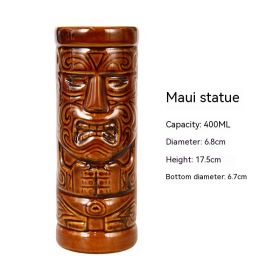 Hawaii Personality Ceramic Cup (Option: Maui Statue Brown-Others)