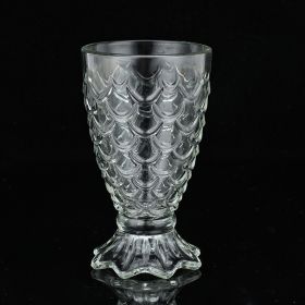 Mermaid Scale Pattern Household High Legged Glass Cup (Option: 140ML)