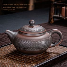 Purple Clay Pot Ceramic Household Creative Kung Fu Tea Set (Option: Blind Dagger Warp Fiber Pot)