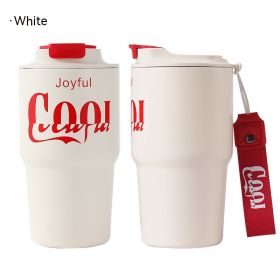 316 Stainless Steel Outdoor Good-looking Coffee Cup Vacuum Cup (Option: White-590ml)