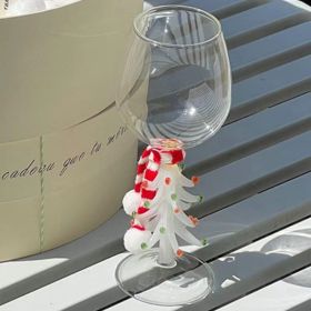 Korean Ins Style Creative Christmas Wine Glass Colorful Christmas Tree Decorative Goblet (Option: White Christmas Tree Goblet)