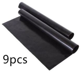 BBQ Grill Mats Grill Mat Grill Pan (Option: 9pc Black)