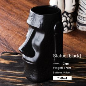 Personality Cocktail Glass Creative Cup Ceramic Cup (Option: Startu Black)