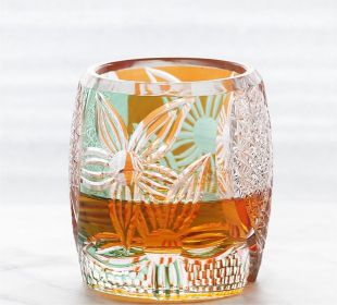 Japanese-style Edo Cut Hand Carved Crystal Glass Whisky Tumbler Mild Luxury Retro (Option: Enchanting)