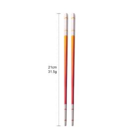 304 Stainless Steel Chopsticks Household Alloy Restaurant Color Laser Square-headed (Option: Short Fantasy 3)