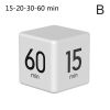 Digital Display Alarm Clock Time Management PP Cube Shape Countdown Homework Study Timer Kitchen Timers for Daily Life