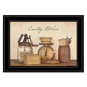 "Country Kitchen" By Susie Boyer, Ready to Hang Framed Print, Black Frame (Color: as Pic)