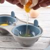 1pc Microwave Egg Poacher; Silicone Double Egg Poaching Cups; Egg Maker Poached; Egg Steamer; Kitchen Gadget