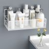 Shower Wall Shelf Wall Mounted Bathroom Shelves Storage Rack Toilet WC Accessories Kitchen Free Punch Condiment Storage Baskets