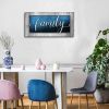 Family Canvas Wall Art-Navy Blue Family Wall Decor-Family Word Sign Canvas Prints Picture Painting Modern Artwork for Bedroom Living Room Home Decorat