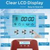 26 lbs Countertop LCD Display Ice Maker with Ice Scoop