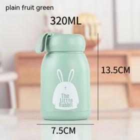 Men's And Women's Fashion Simple And Portable Warm-keeping Water Cup (Option: Mengmeng Bunny Green-320ml)