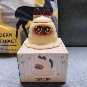 Cute Cat Cup Siamese Cat With Lid (Option: Meow Cup Sparkling Crystal-Single Cup Spoon Gift Bag)